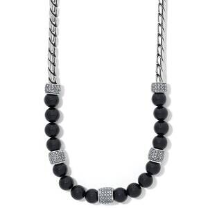 NEW BRIGHTON women's meridian necklace in black-silver
